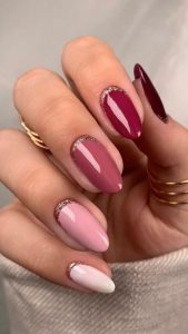 Pink shades of nail polish