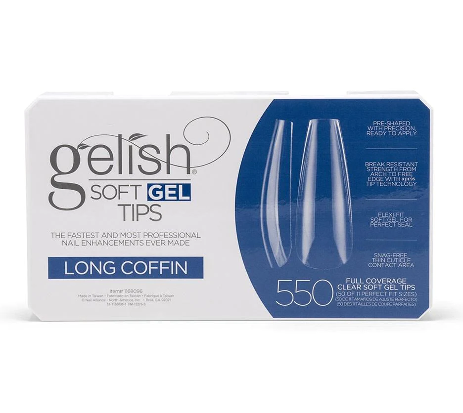 Long Coffin from Gelish Soft Gel Tips 2020 