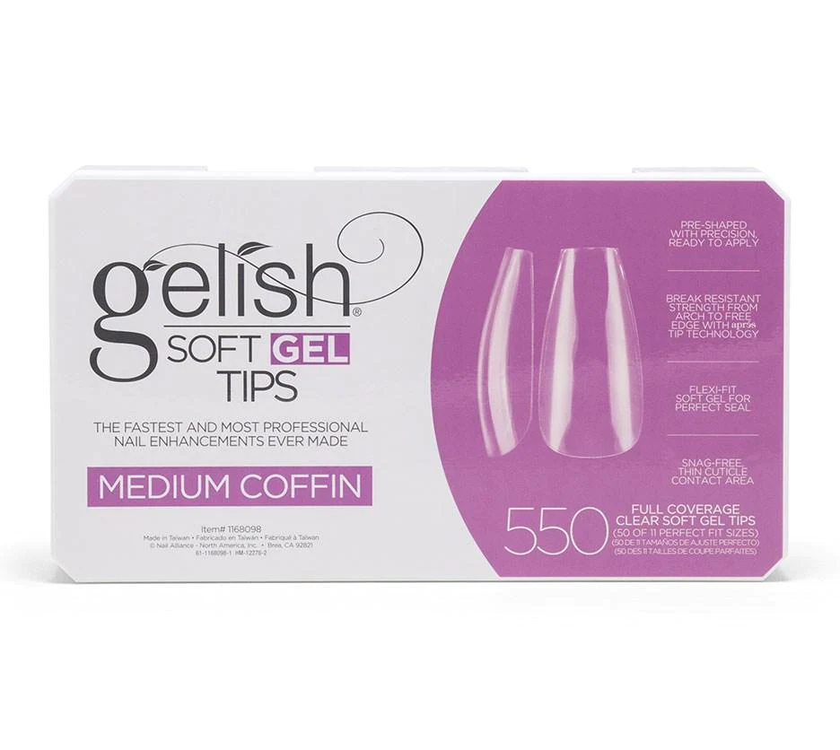 Medium Coffin from Gelish Soft Gel Tips 2020 