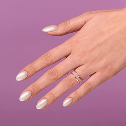 A sheer white nail polish