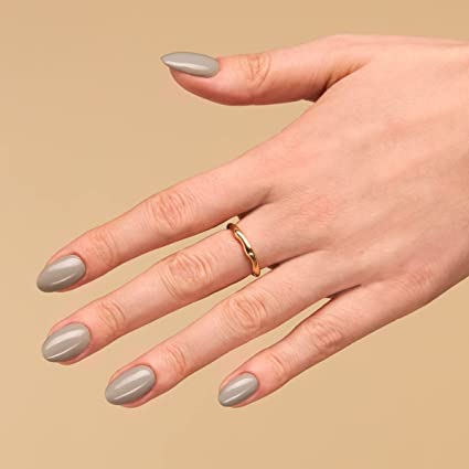 A light green nail polish