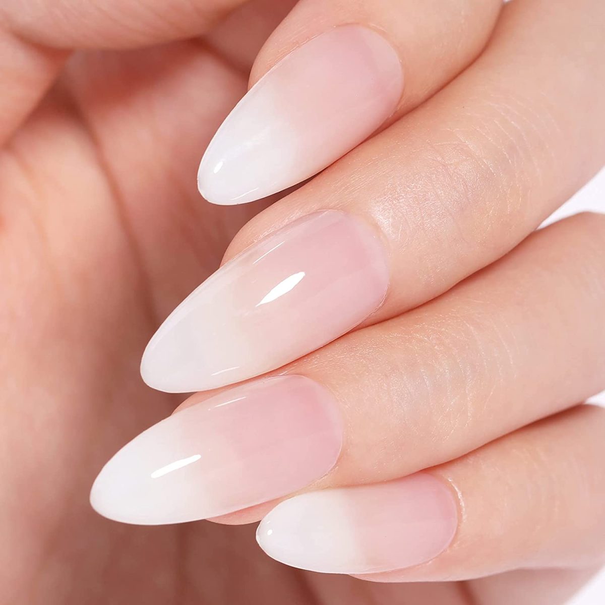 Milky white nail polish