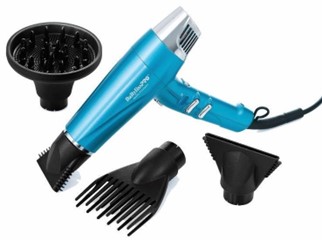 High-Speed Dual Ionic Hairdryer with a Diffuser, a Straightening Tool, and Nozzles