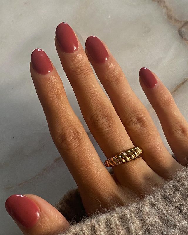 Brown nail polish