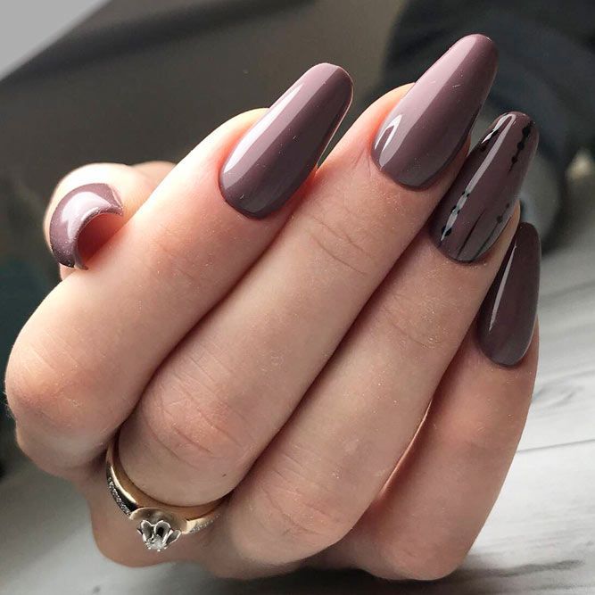 Mauve nail polish