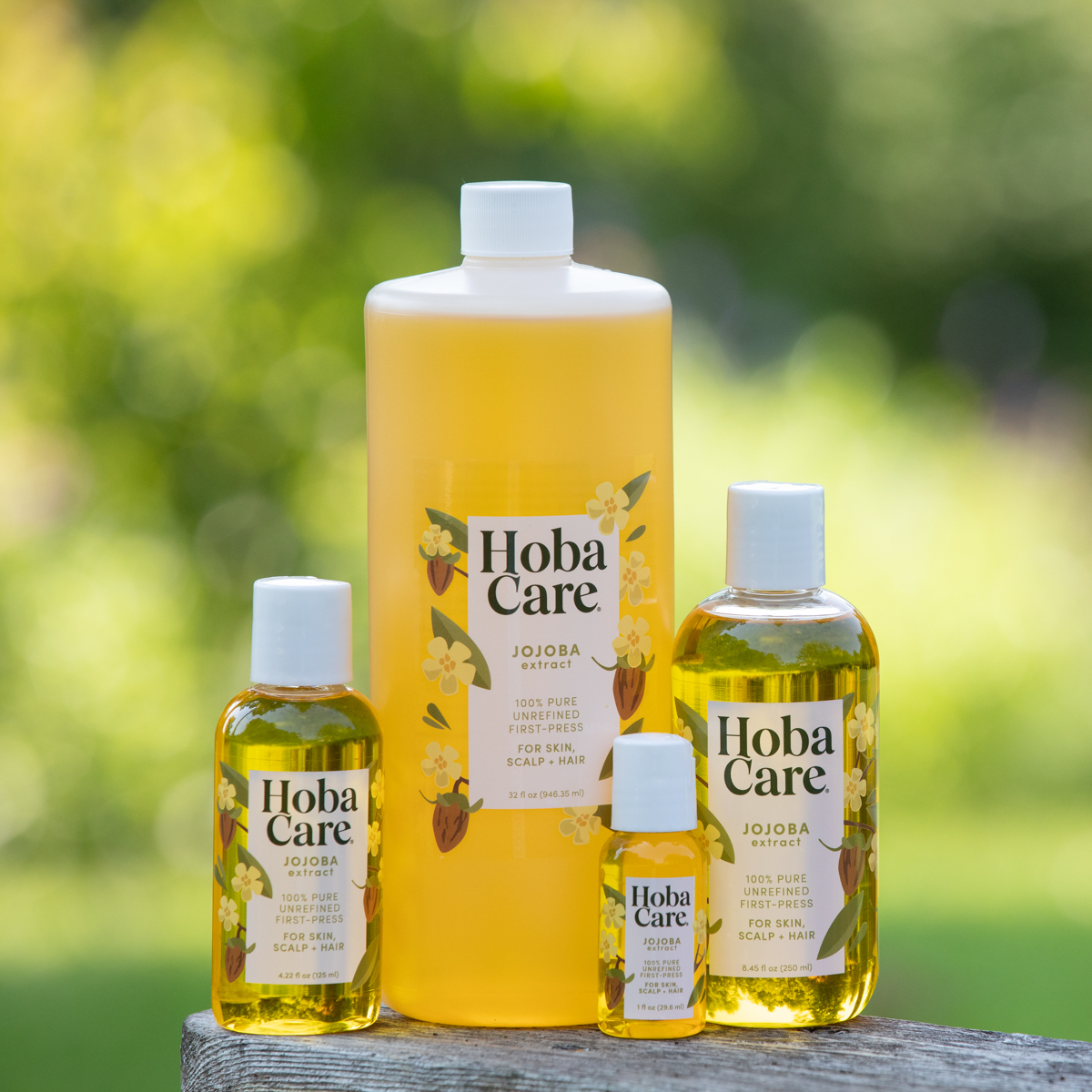 HobaCare products from the Jojoba line  in different sizes