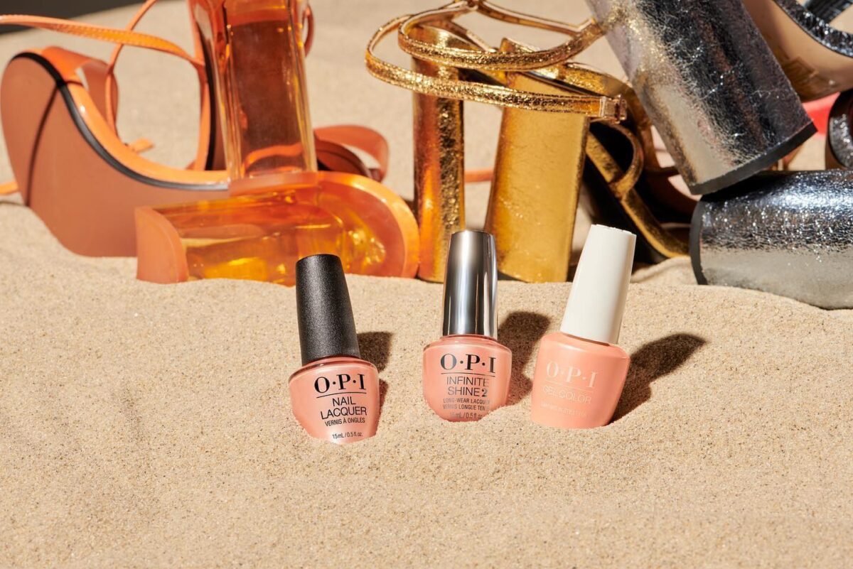 The three OPI nail polish formulas, Infinite Shine, GelColor, Nail lacquer.