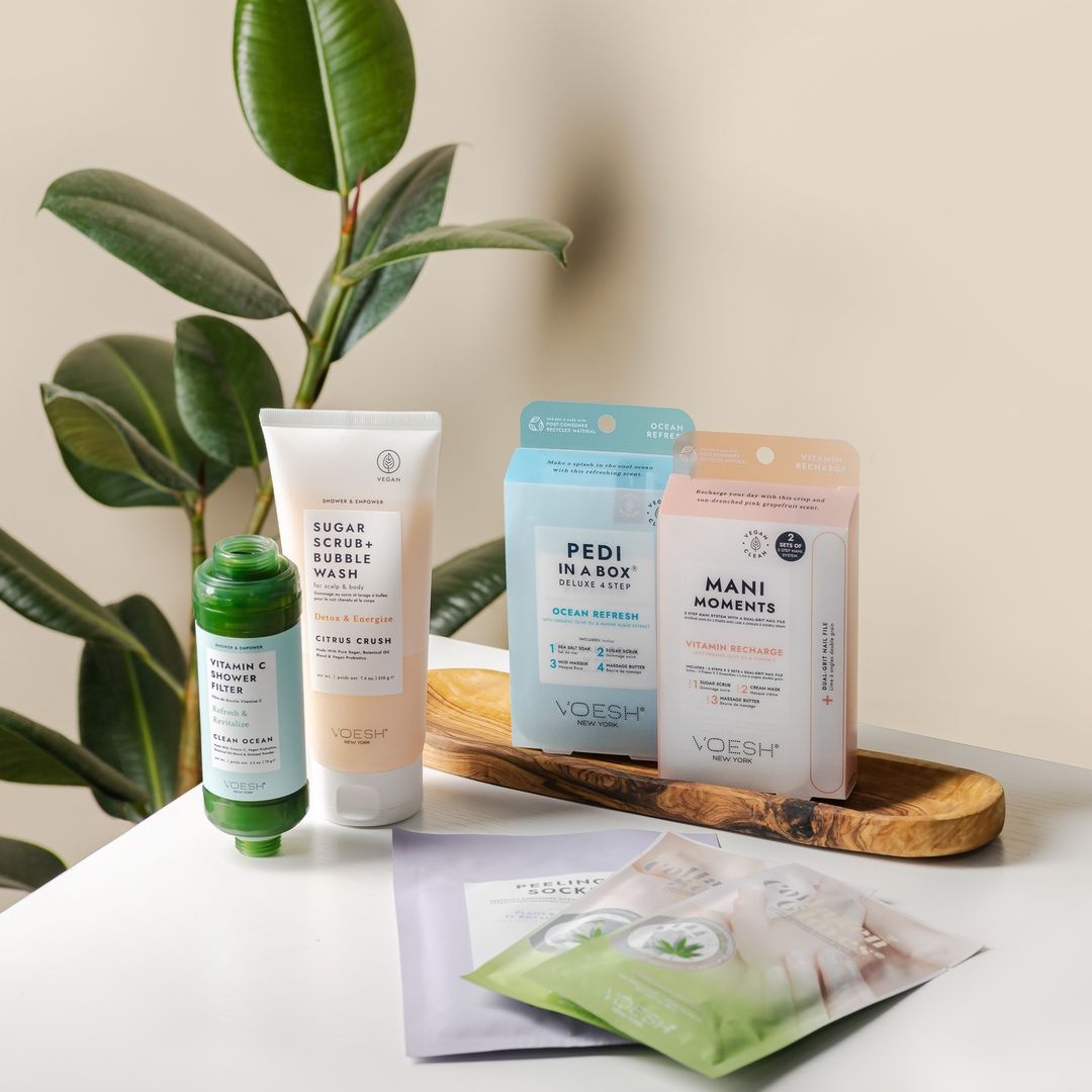 Pedi In A Box by Voesh, Mani Moment, and Voesh products