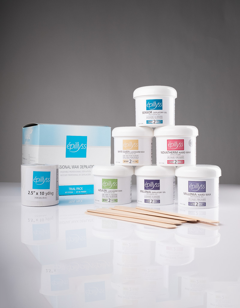Epillyss different products, wax, strips, kit