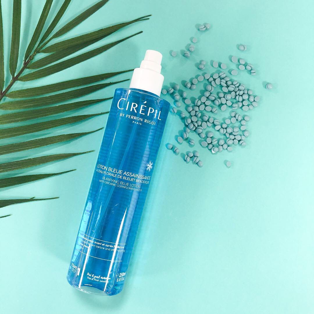 Cirepil Pre and Post Waxing Treatments. Cirépil Antiseptic Blue Lotion 