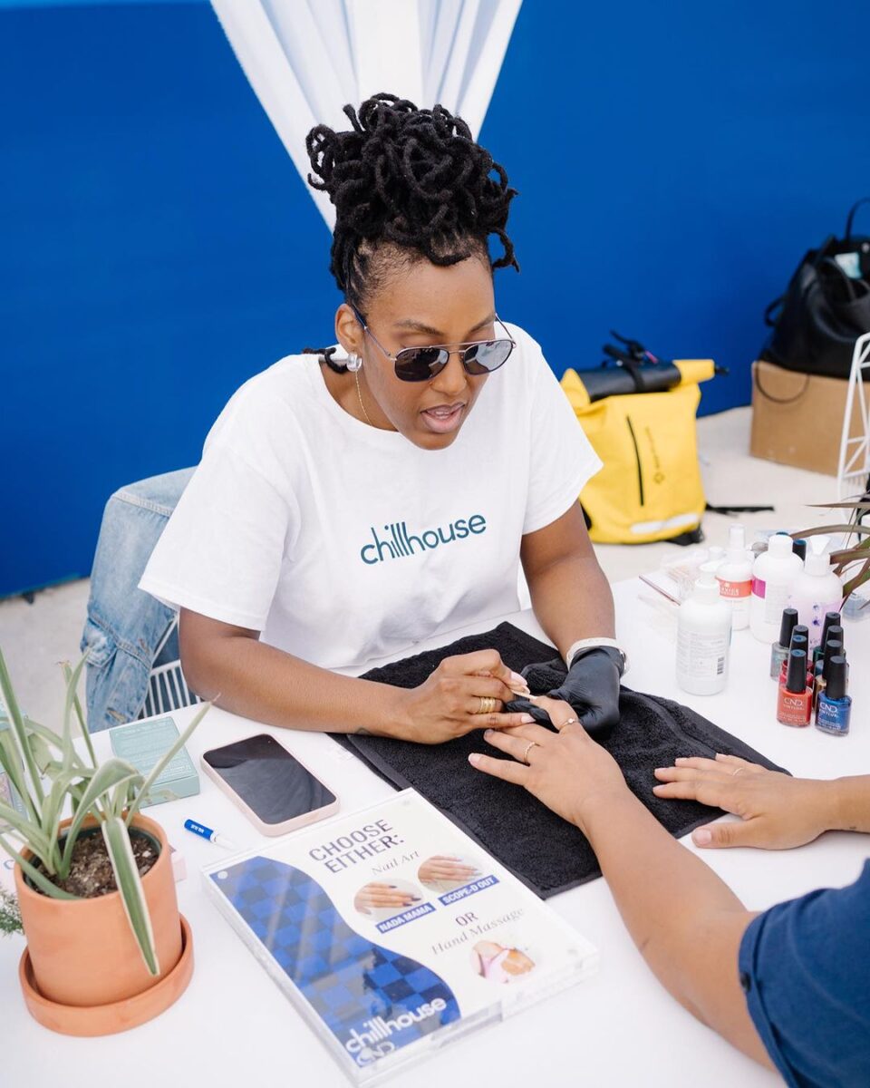 A professional nail technician is providing nail services to clients using CND nail products. COST PER SERVICE.