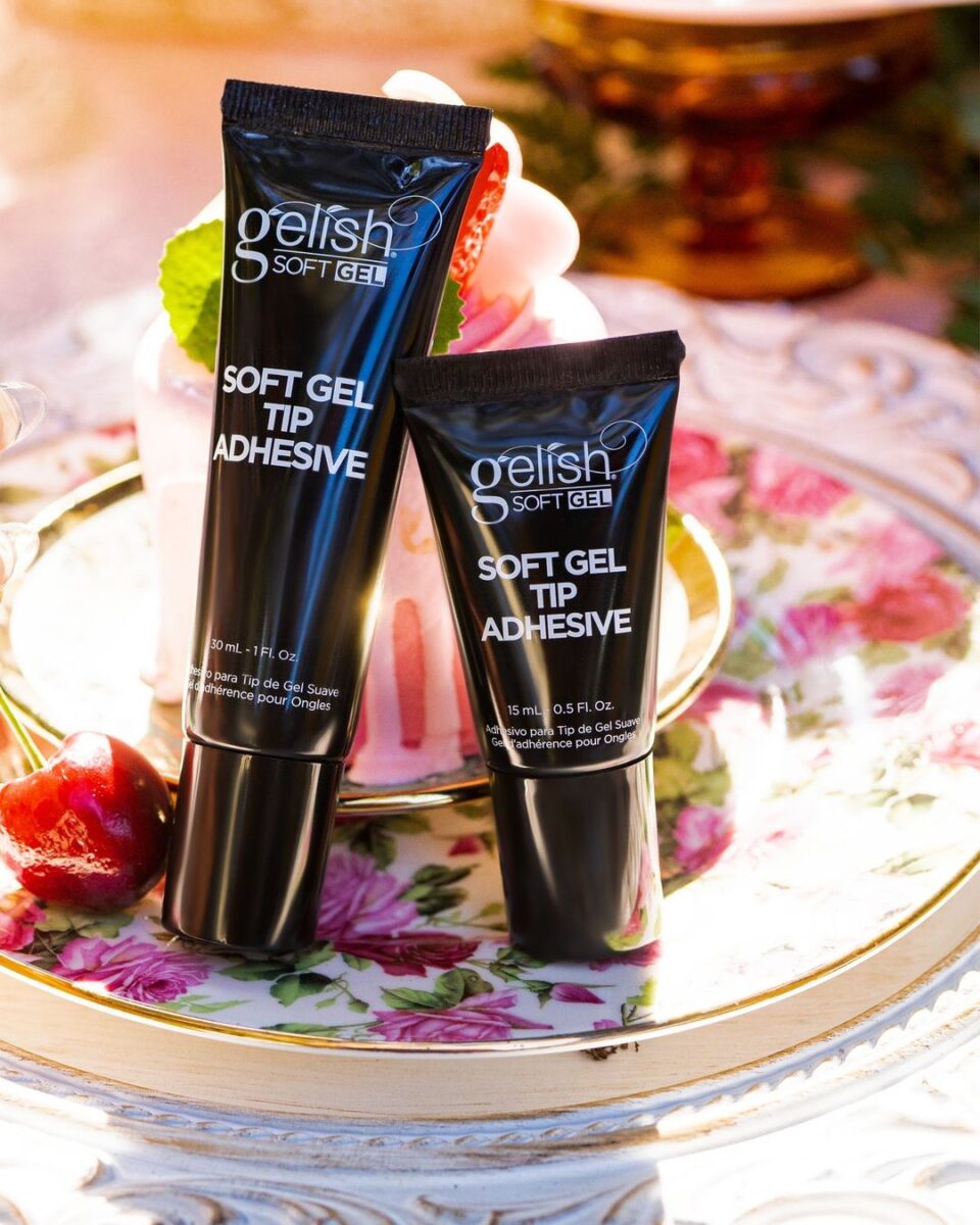 Two tubes from the Gelish Soft Gel Tip Adhesive In A Tube 