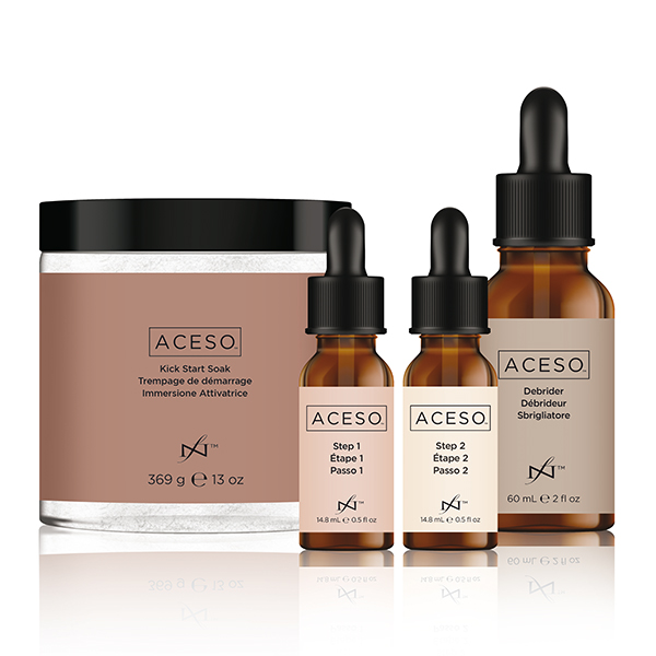 ACESO product bottles from Famous Names