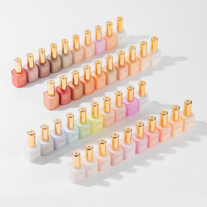 The Light & Shadow 40 Sheer Gel Couleur Collection. 10 distinct colors for Spring, Summer, Fall and Winter.