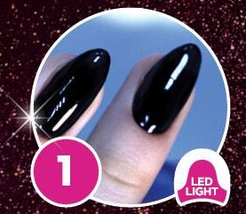 Applying Entity base coat and then apply Entity Halo Cat-Eye color. first step
