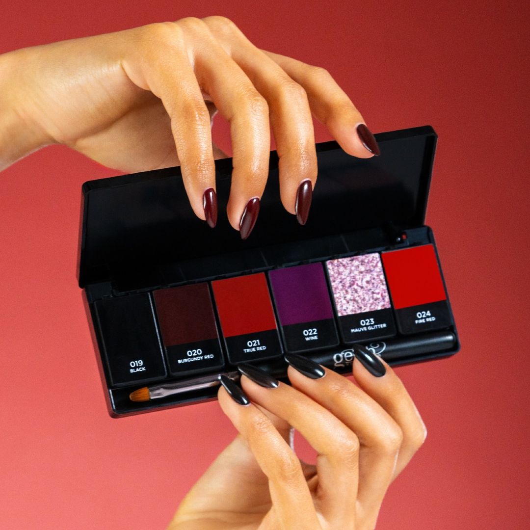 Getting Reddy from Gelish Solid Cream Gels Palette