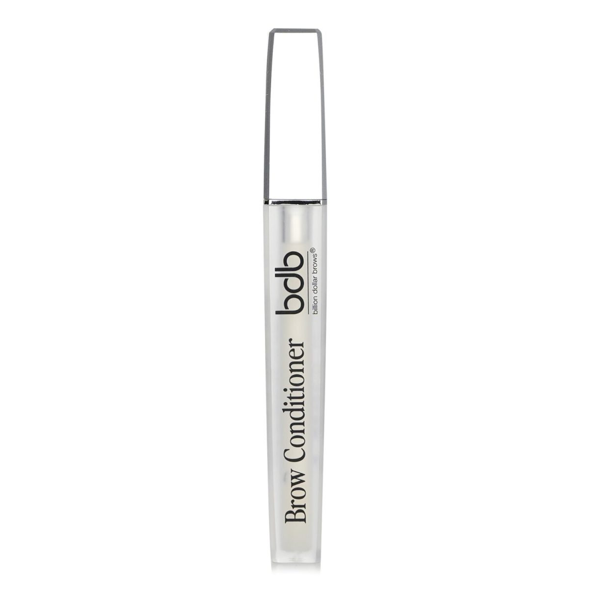 BDB Brow Conditioner bottle, display on a white wall. Brow Conditioner