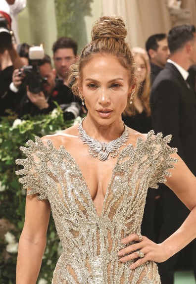 Jennifer Lopez’s MET Gala 2024 look. Jennifer Lopez’s in the MET Gala 2024 event using CND nail polish.