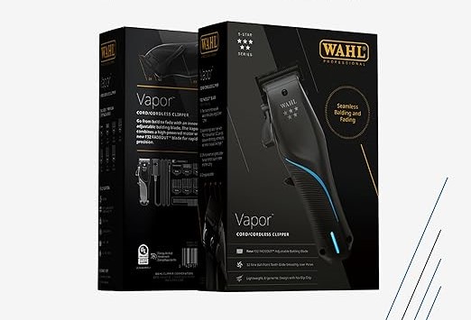 The new Wahl Vapor clipper box. Wahl Professional 5-Star Vapor Clipper