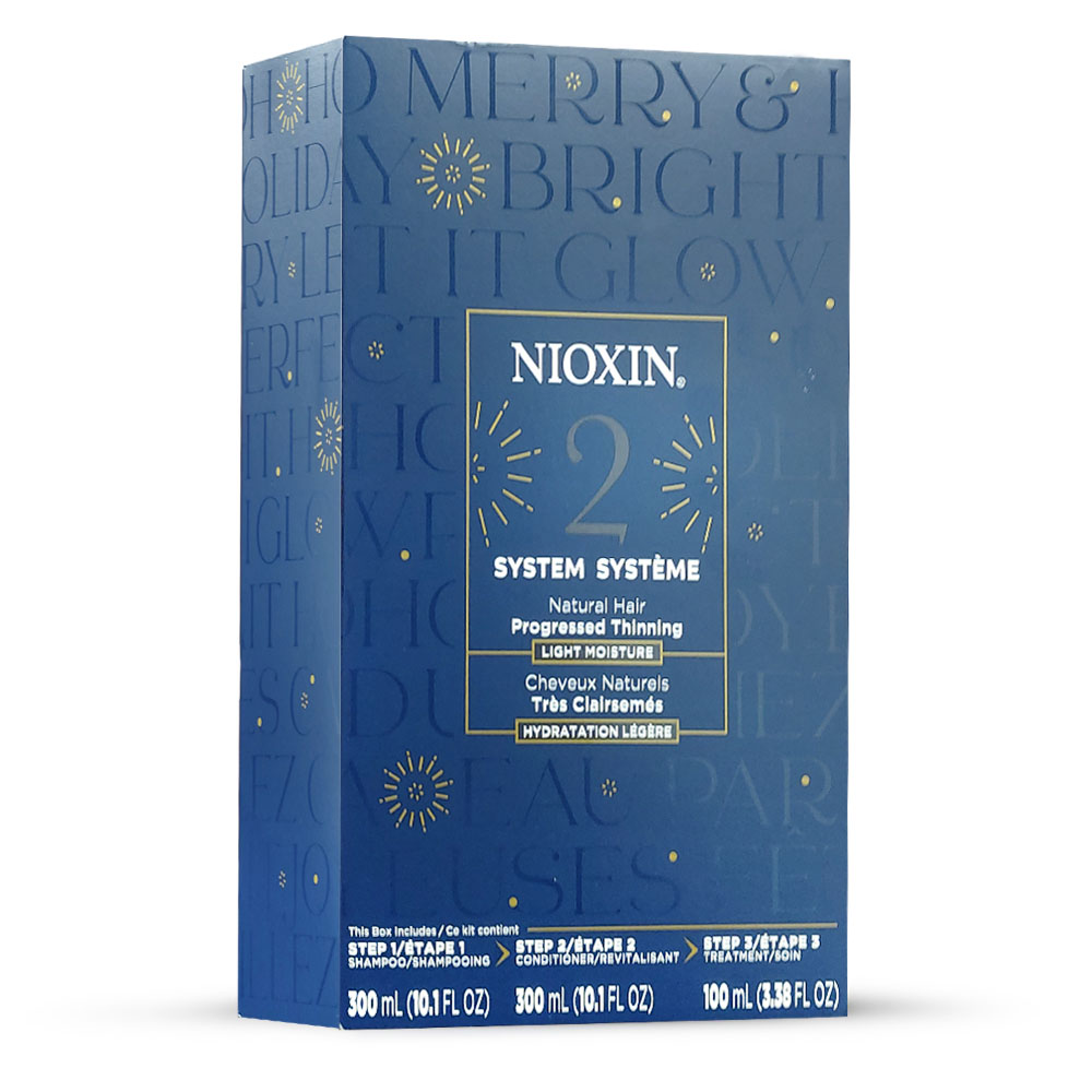Nioxin2 Natural Hair Progressed Thinning L/M Kit is a kit based around the Nioxin System 2 product line.