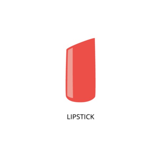 Lipstick nail shape. Red painted nail. female invoices nail with red polish. Nails care and fashion manicure in beauty salon for women.