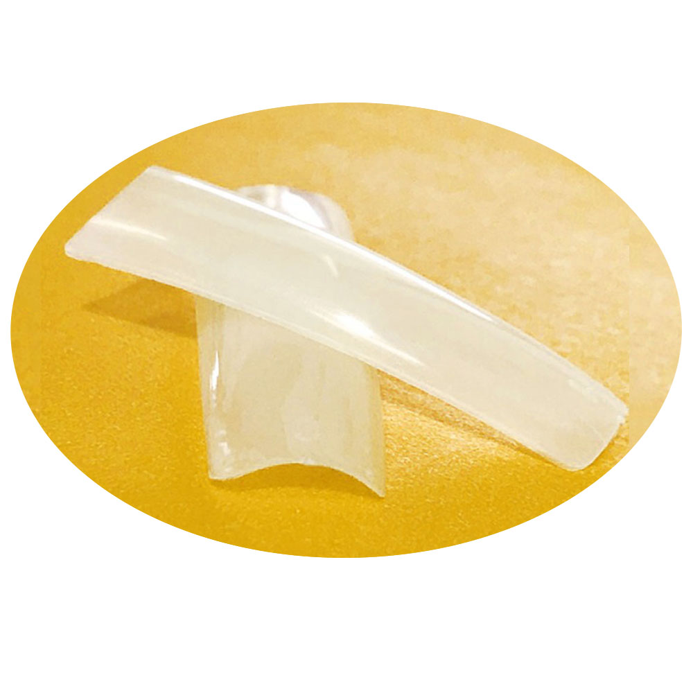 Straight nail shape tips. white nail tips.