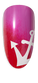 Nautical Theme. A nail with a magenta base color featuring a white anchor design.