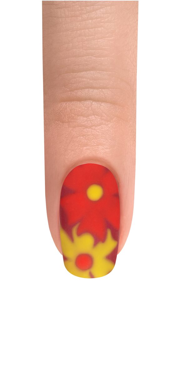 Floating Petals nail design.
