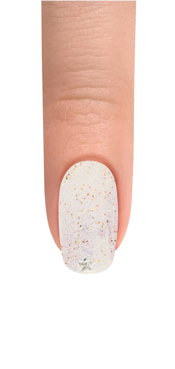 white painted nail 