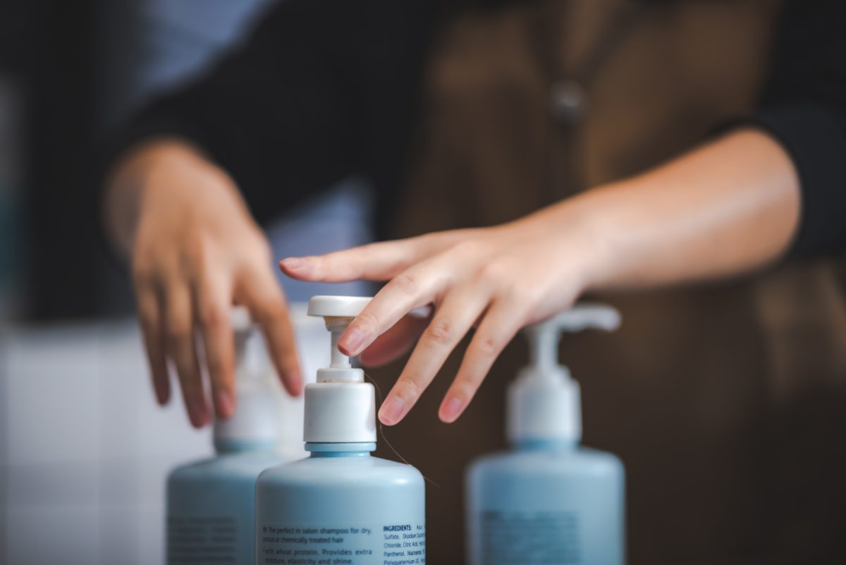 Recommended Pre-Wax Products for Professionals. professional woman presenting fashion treatment to client person. young female using for washing clean head care lifestyle