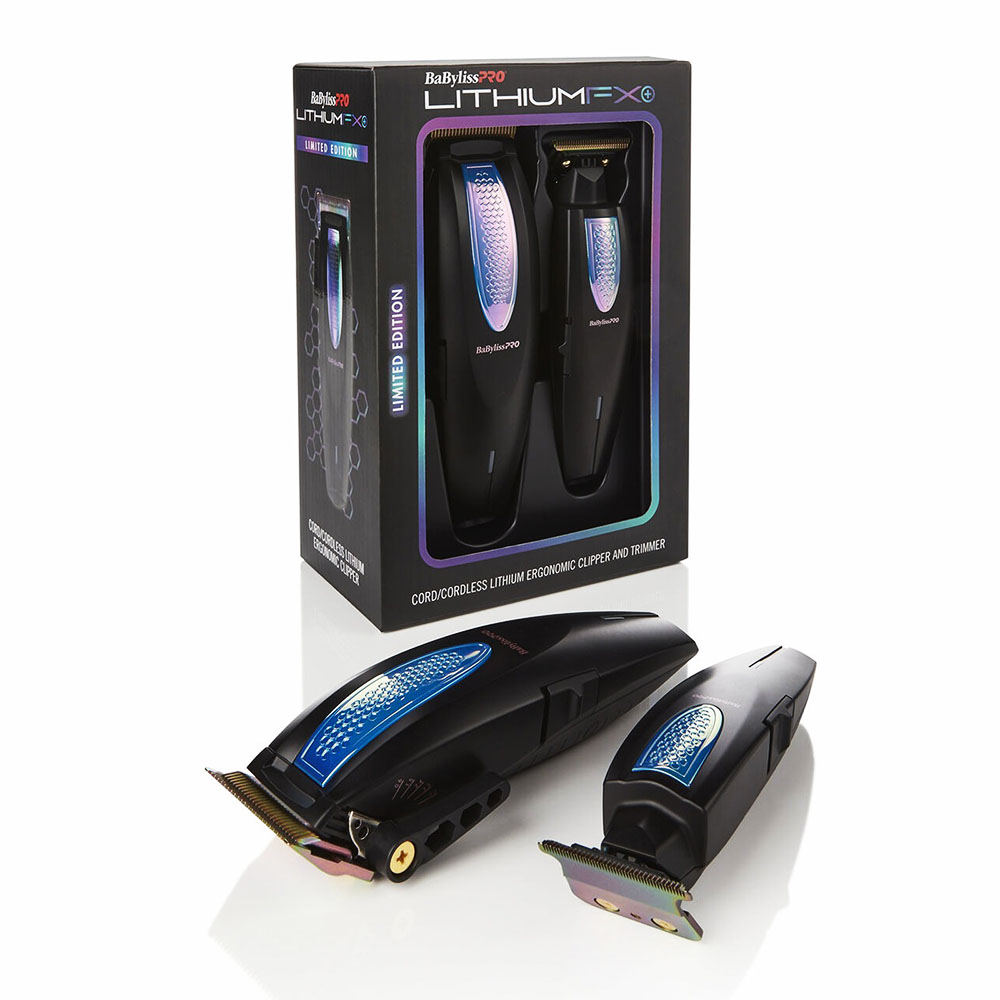 BaBylissPRO LithiumFX+ Iridescent Clipper and Trimmer Set (Limited Edition)