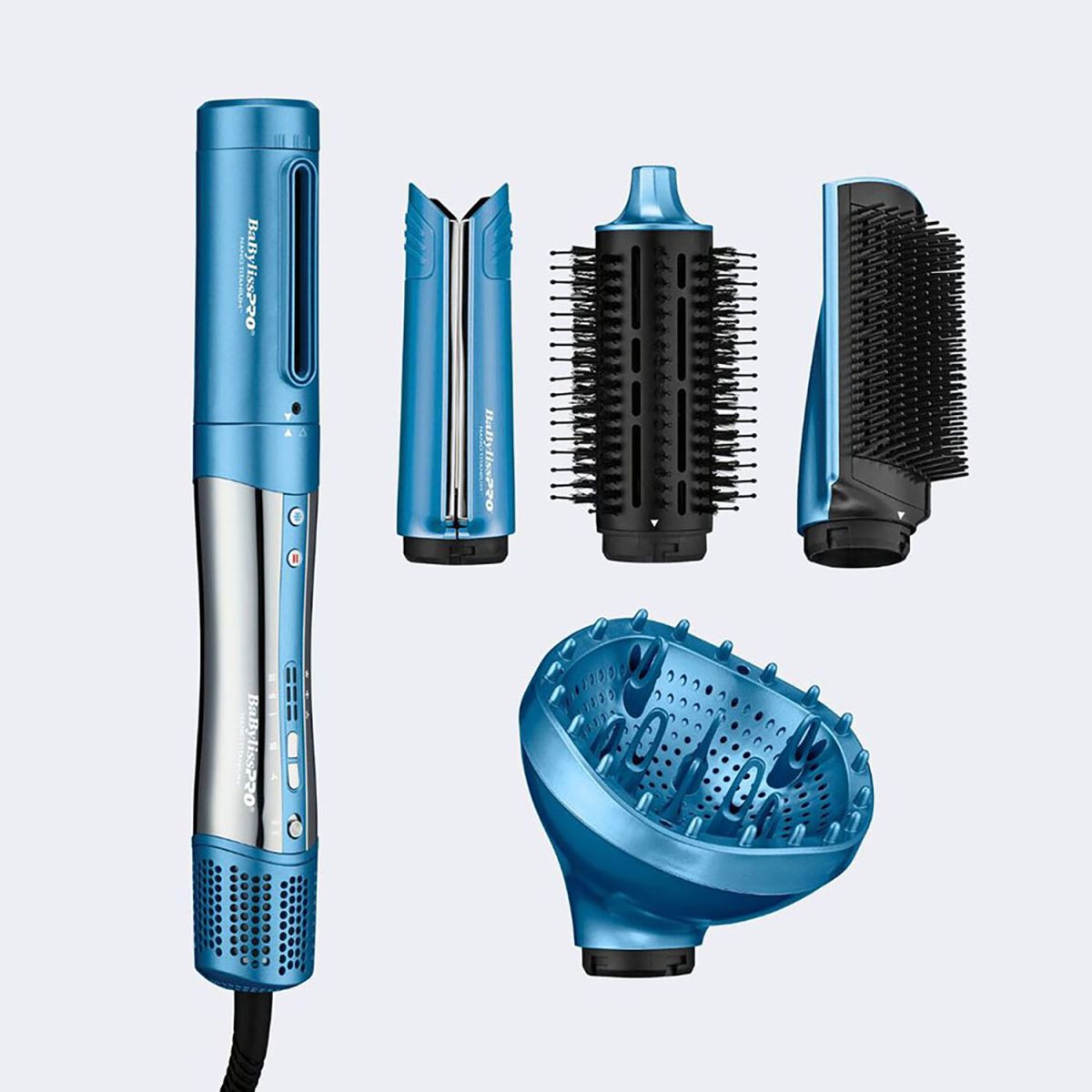 BaBylissPRO Ionic Multi-Styler & Dryer. Adjustable Hair Dryer, Smoother, 1 3/4" Round Brush, Paddle Brush, Diffuser with Extra-Deep Bowl.