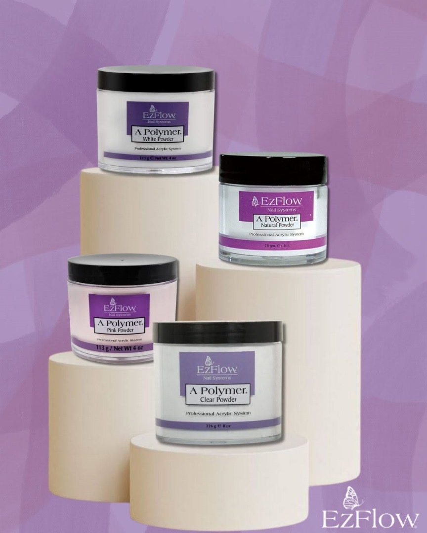 Precision, pigmentation, and performance—EZFlow's acrylic powders are designed for artists who demand the best. Elevate your sets with our vibrant range!