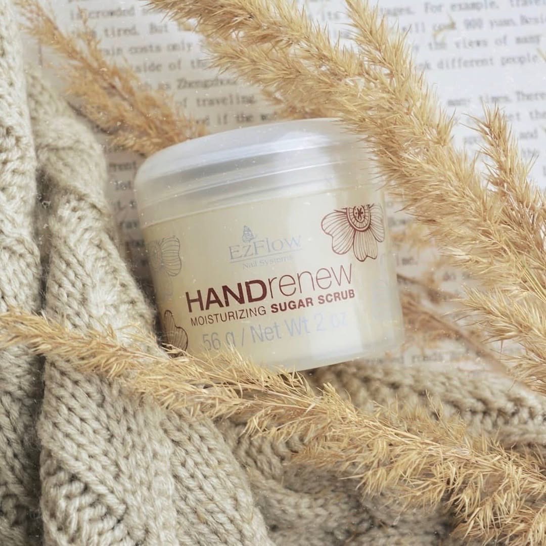EzFlow Hand Renew Moisturizing Sugar Scrub is a natural sugar scrub infused with Sunflower Oil, Vitamin_ A, D & E exfoliate and seal in moisture, leaving hands feeling soft and restored.