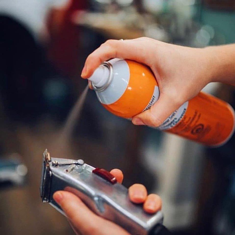 Clippercide spray disinfectant,  BARBICIDE