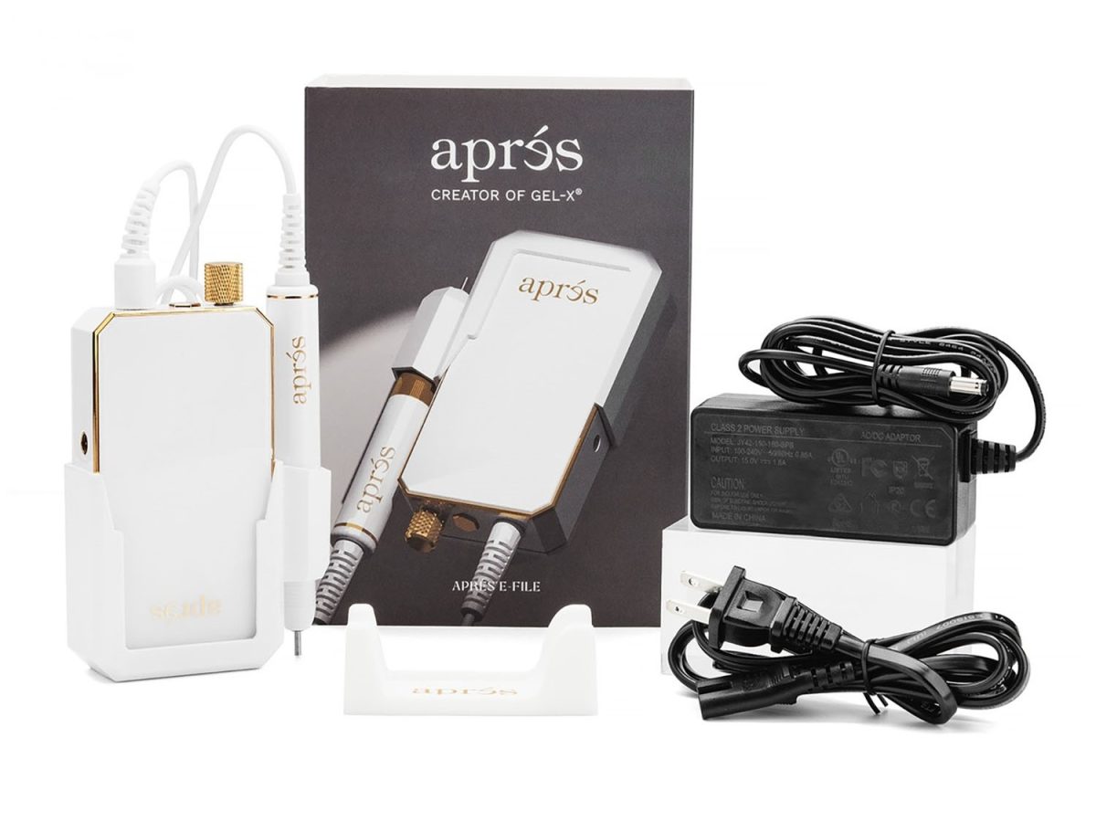 Aprés E-file - the white color. Apres new white nail drill. Comprehensive Package.