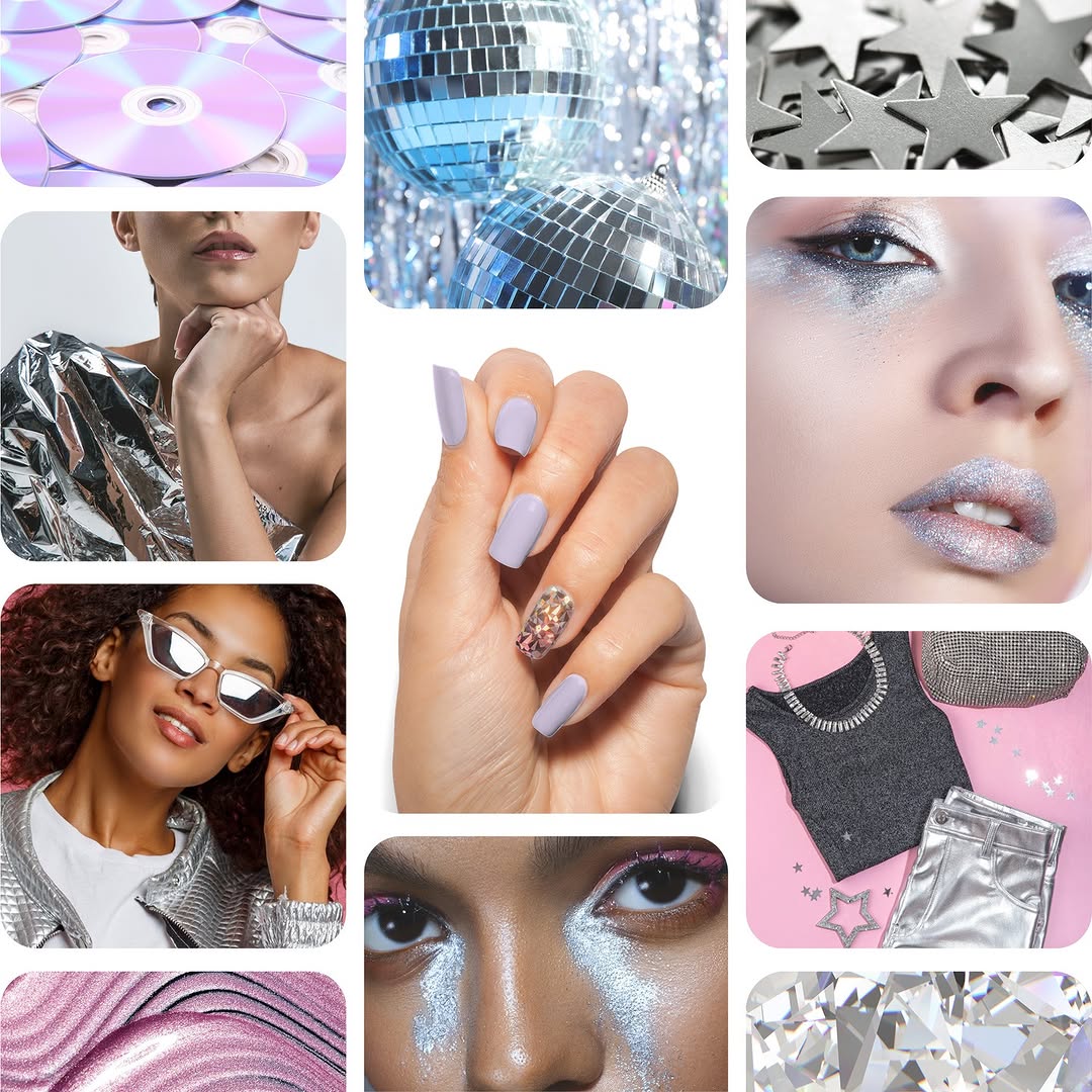 Entity Holographic Shattered Glass Strips, summer 2025 collection.