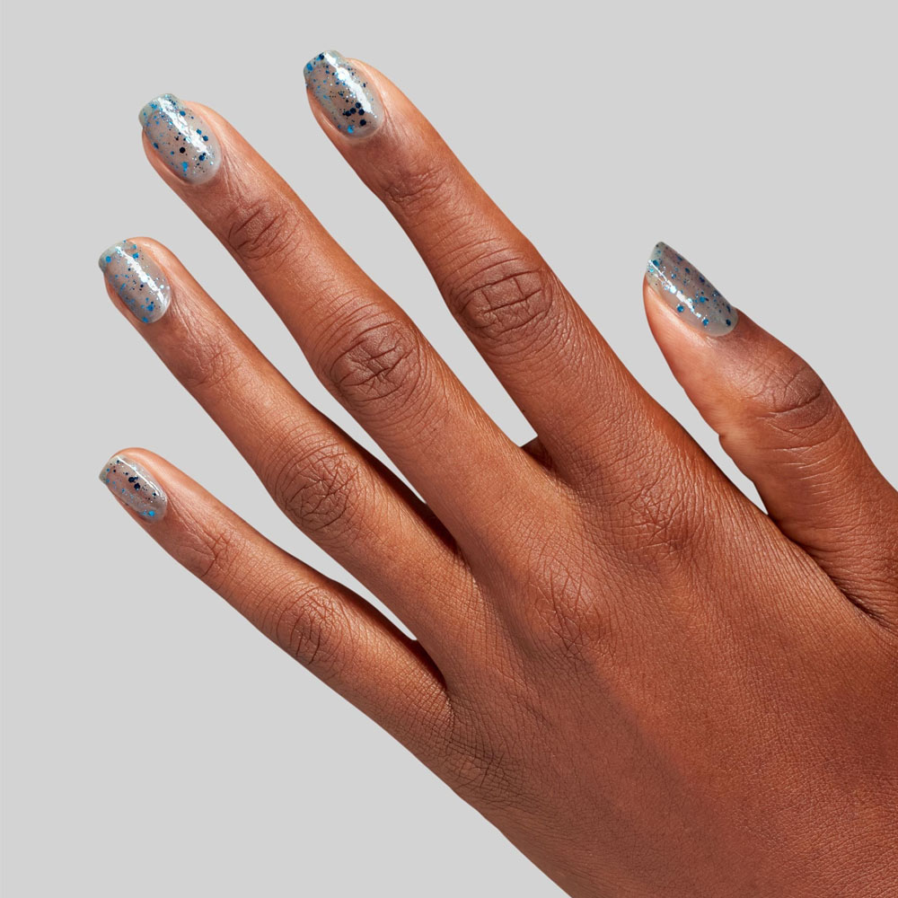 OPI Infinite Shine Dust the Competition painted nails. OPI new Summer 2025 nail polish collection.