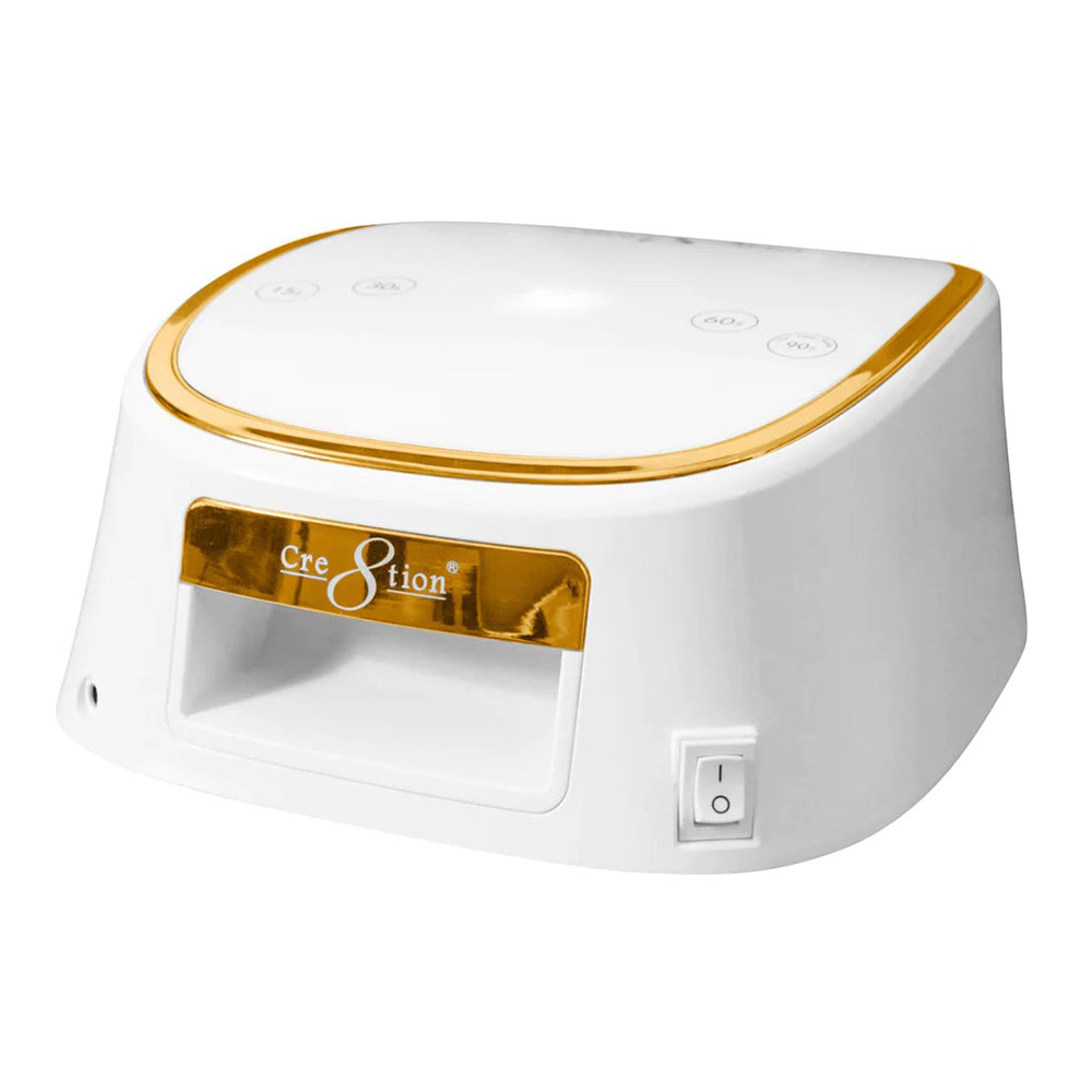Cre8tion Corless LED-UV Lamp White with Gold Rim