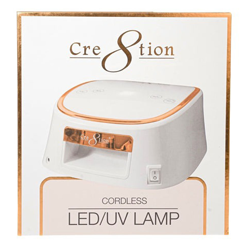 The Cre8tion Corless LED-UV Lamp White with Gold Rim